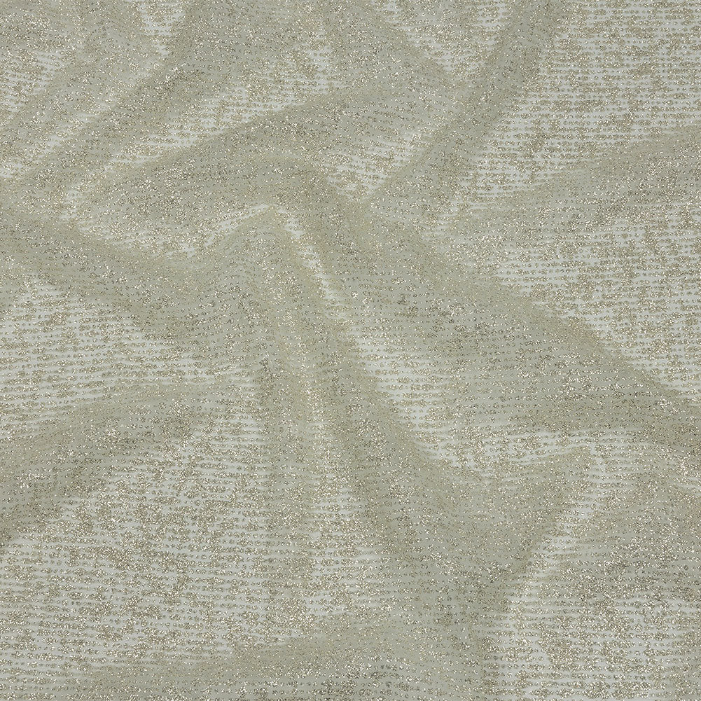 Glitter Tulle - Light Mint and Silver Abstract Striations - Flare Collection - Joann Fabrics