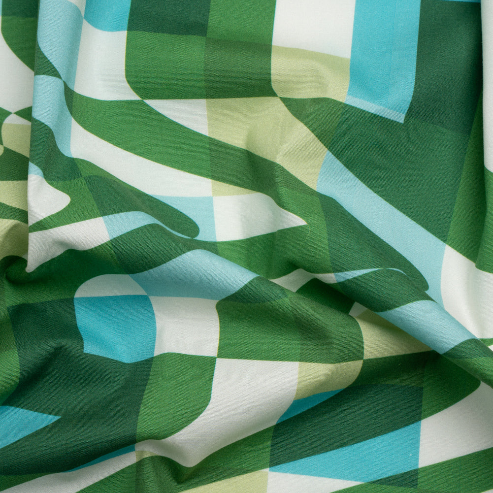 Mood Exclusive Green Game of Haze Stretch Cotton Poplin - Joann Fabrics