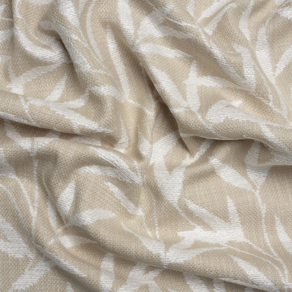 Chenille Drapery Jacquard - Natural Willow Leaves - British Imported - Joann Fabrics