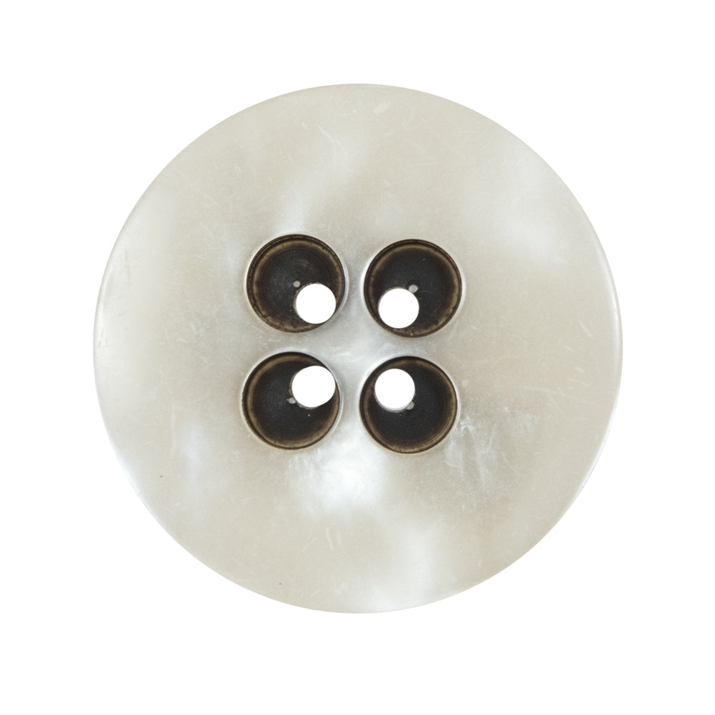 Ivory and Black 4-Hole Button - 44L/28mm - Joann Fabrics