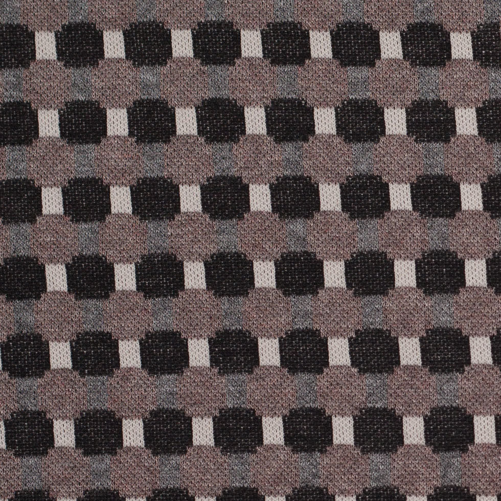 Famous Designer Walnut/Black Geometric Italian Cotton-Polyester Knit - Joann Fabrics