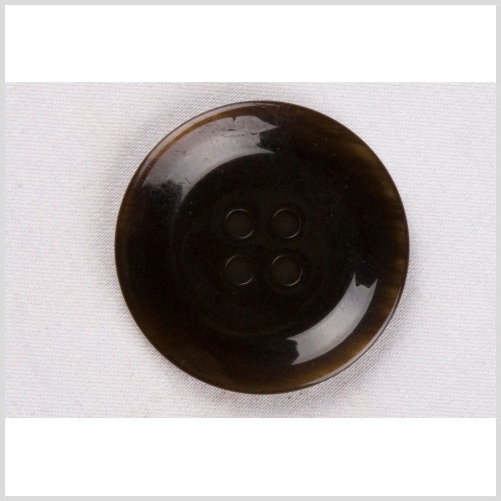 Plastic 4-Hole Button - 44L/28mm - Coffee Brown Subtle Swirls and Raised Center - Joann Fabrics