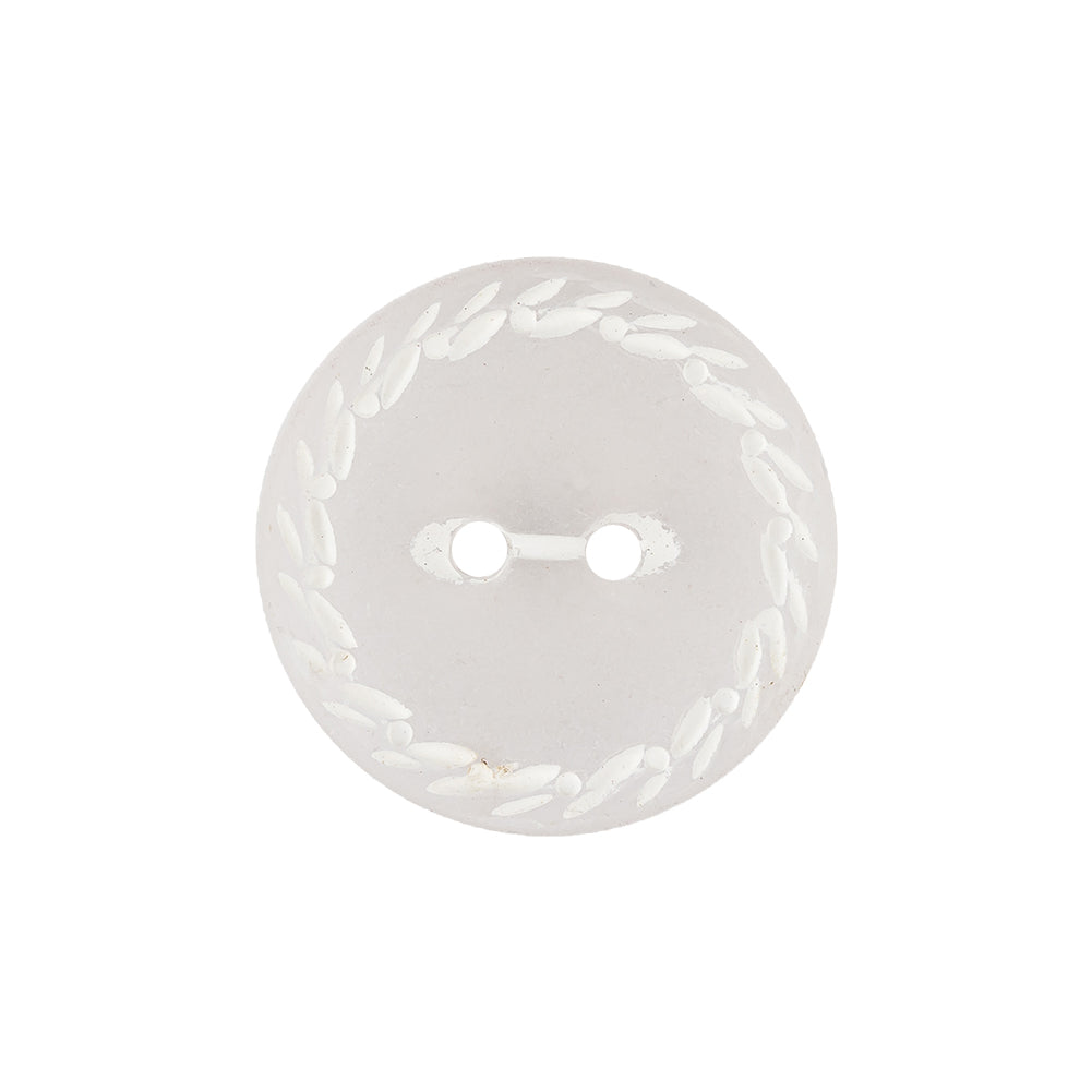 Translucent Frosted Glass-like Button with Star White Etched Rim - 36L/23mm - Joann Fabrics