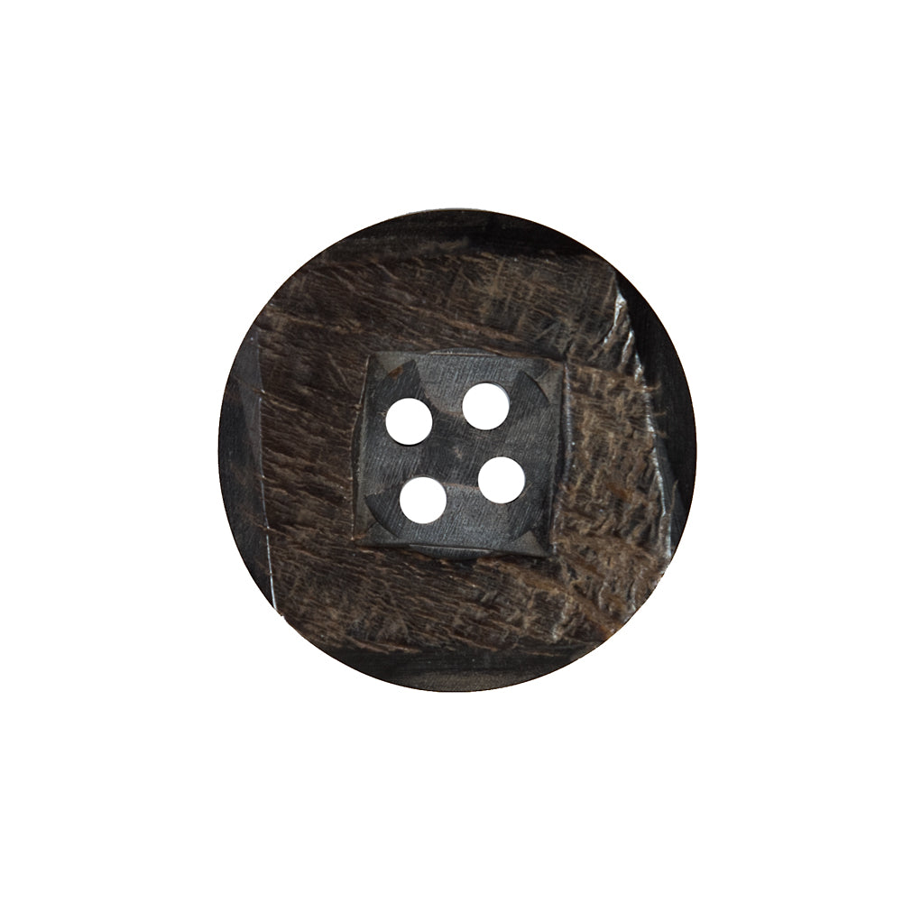 Black and Brown Textural Horn 4-Hole Button - 36L/23mm - Joann Fabrics