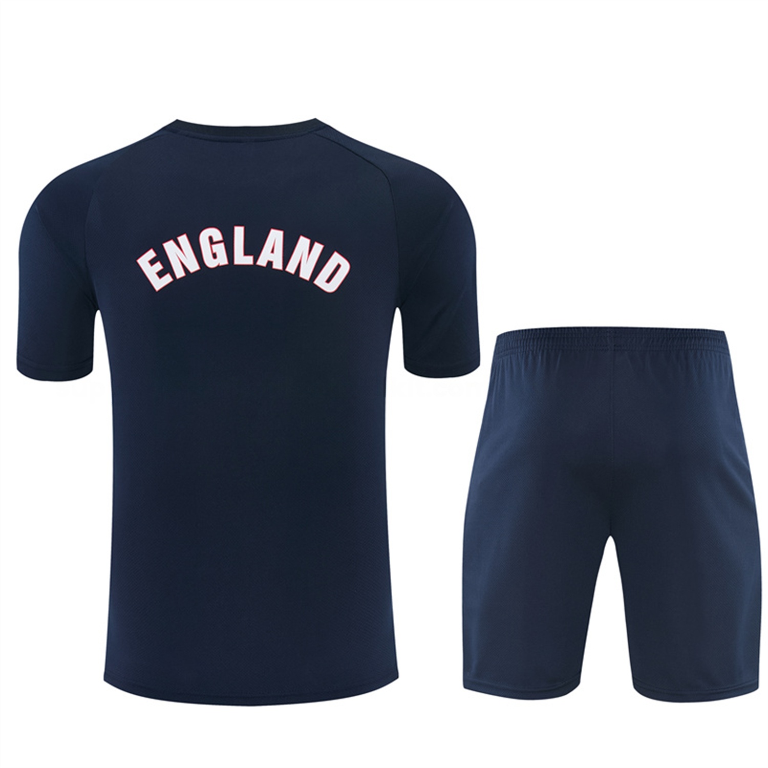 England 2026 Kids Short-Sleeve Training Set - Dark Blue Top & Dark Blue Pants - UnitedFutballJersey