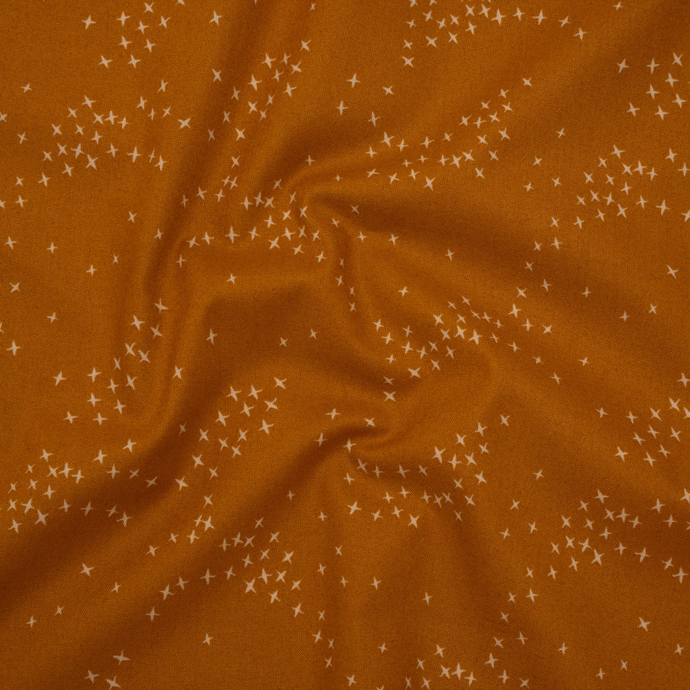 Printed Quilting Cotton by Ghazal Razavi for FIGO Studio - Caramel Birds - Seasons Basics Collection - Joann Fabrics