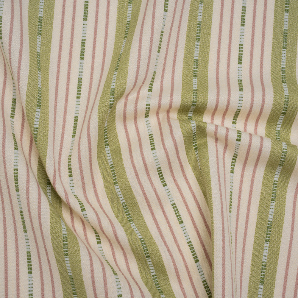 Recycled Polyester Twill Jacquard - Garden Stripes and Dashes - British Imported - Joann Fabrics