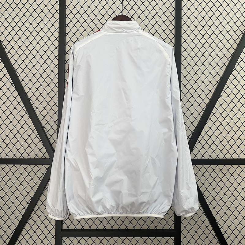 2024 Italy Reversible Windbreaker (White-Blue)Soccer Jersey 1:1 Thai Quality