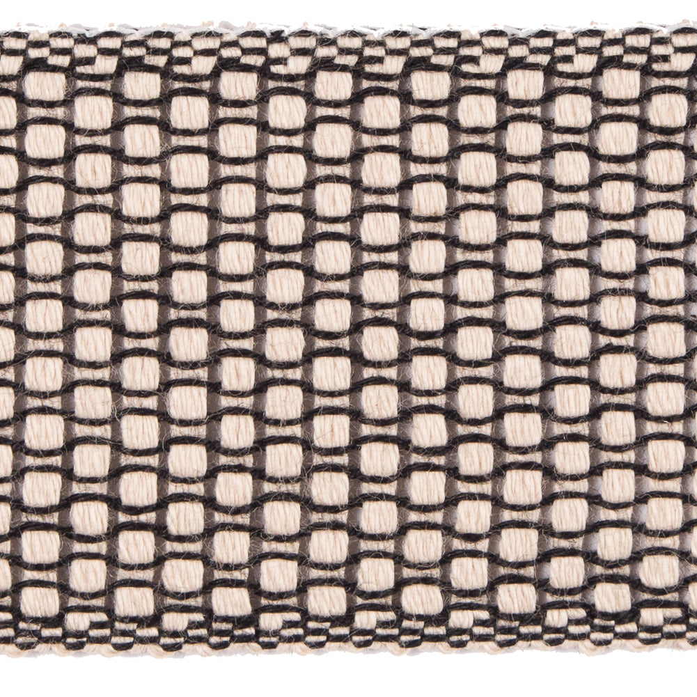 Beige and Black Woven Trim  - 1.5