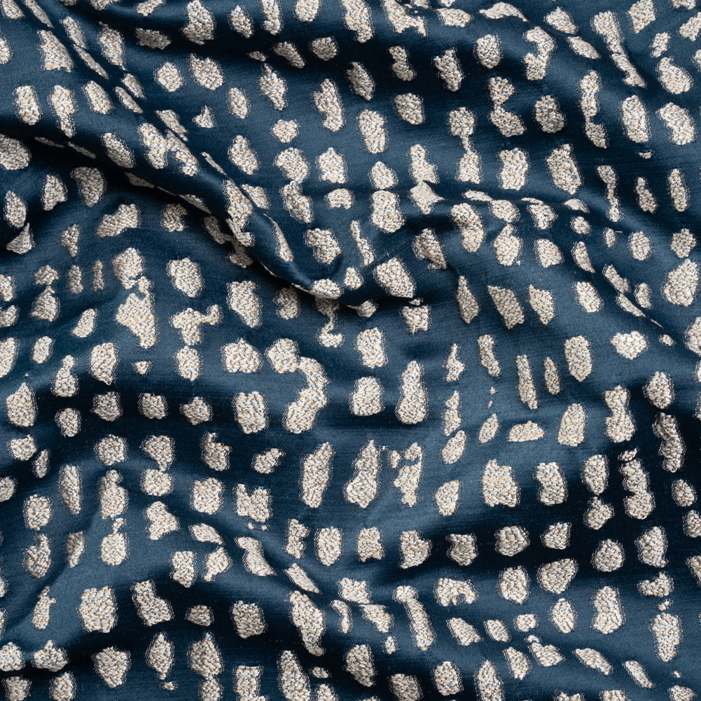 Metallic Drapery Jacquard - Ink Spotted Abstract - British Imported - Joann Fabrics