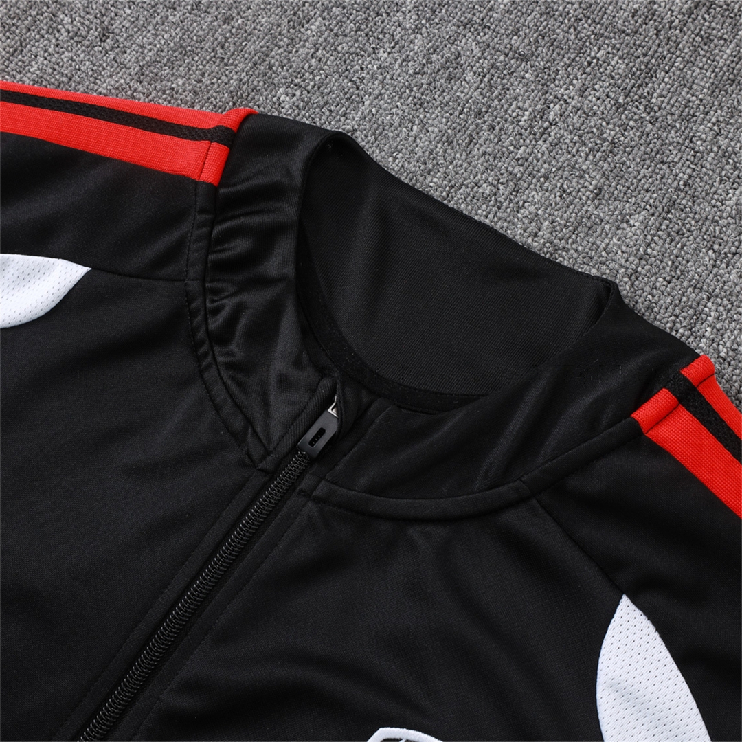Arsenal 26-27 Jacket Training Tracksuit - Red Edge Black Jackets & Pants - UnitedFutballJersey