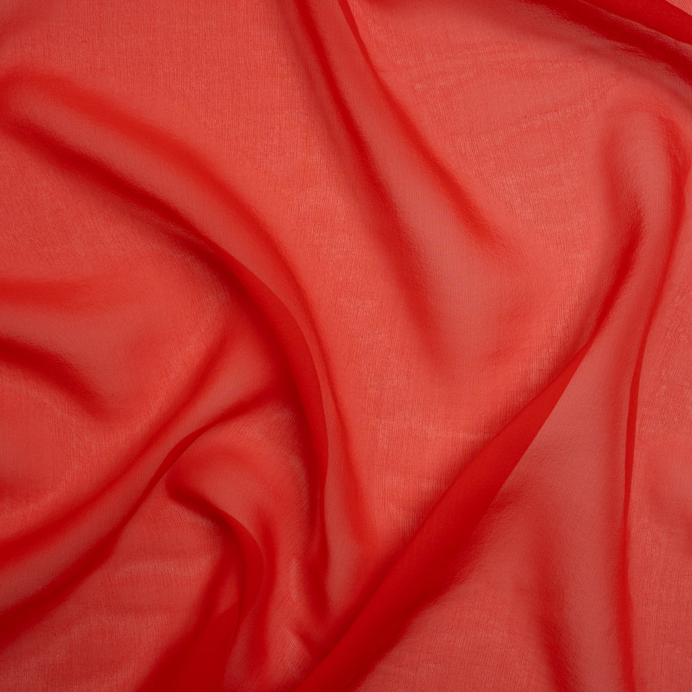 Silk Georgette - Red Orange - Designer Deadstock - Joann Fabrics