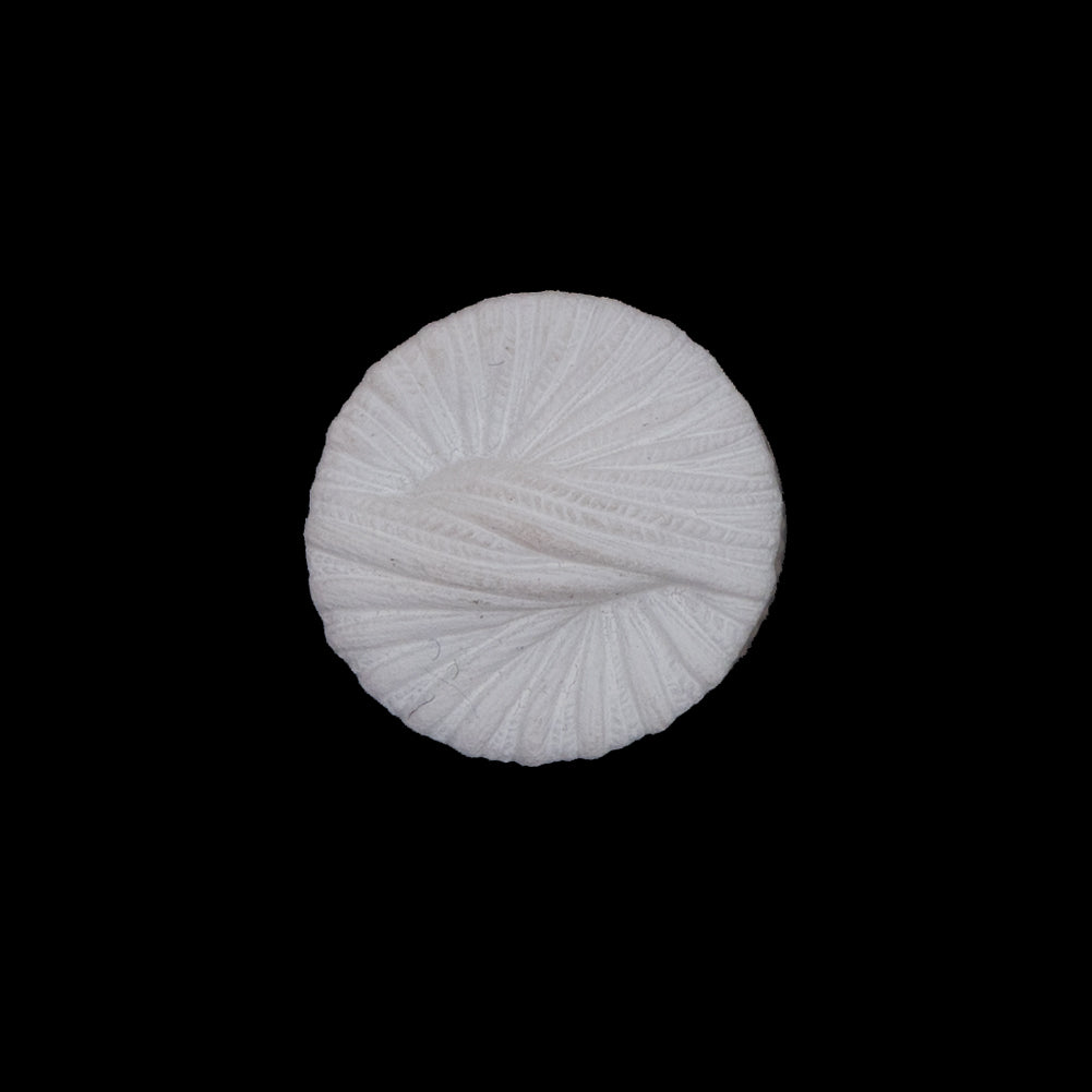Italian White Twisted Plastic Shank-Back Button - 30L/19mm - Joann Fabrics