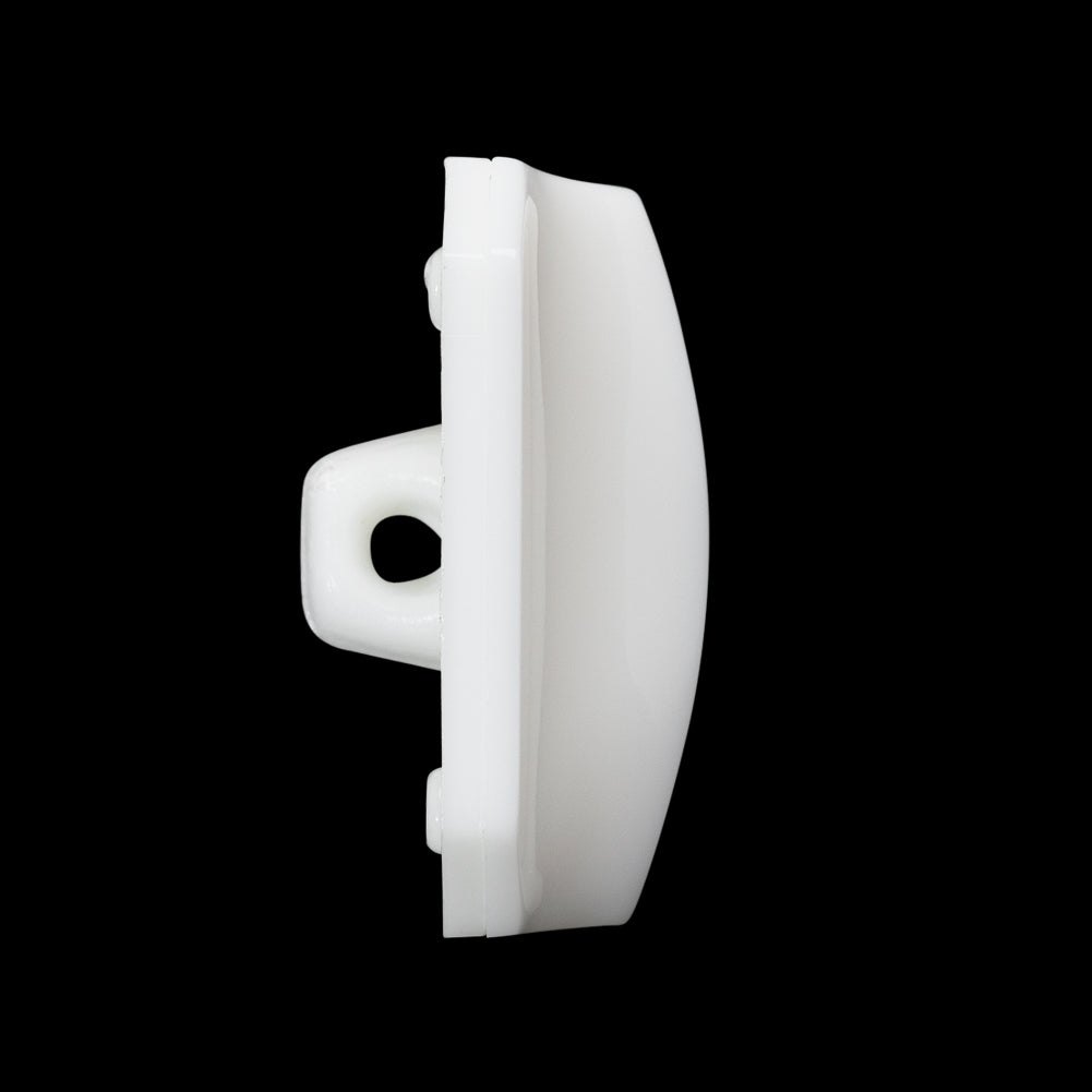 Square Plastic Shank Back Button Made in Italy - 44L/28mm - White Center Ridge - Joann Fabrics