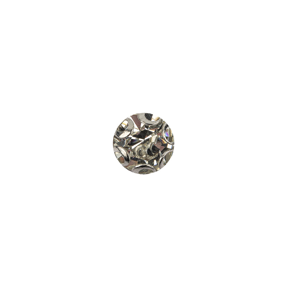 Vintage Swarovski Crystal Rhinestone and Silver Edged Self Back Button - 12L/7.5mm - Joann Fabrics