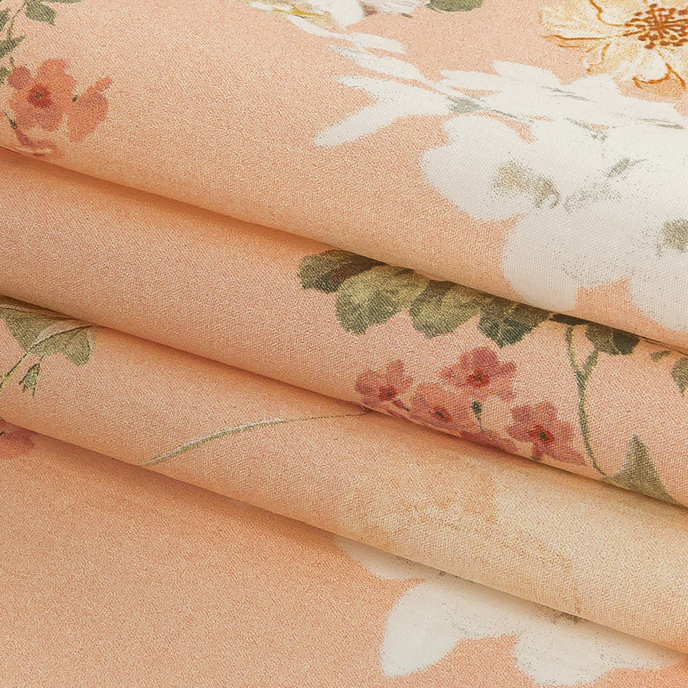 Cotton Poplin - Peach Pink Floral - Flores de las Montanas Print - Mood Exclusive Felipe Collection - Joann Fabrics