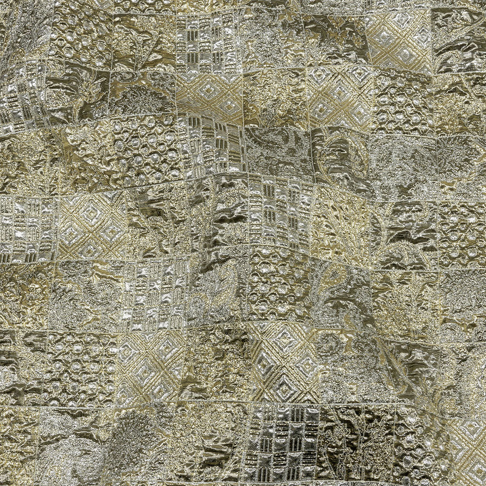 Metallic Silver Plate and GoldFinch Patchwork Luxury Brocade - Joann Fabrics