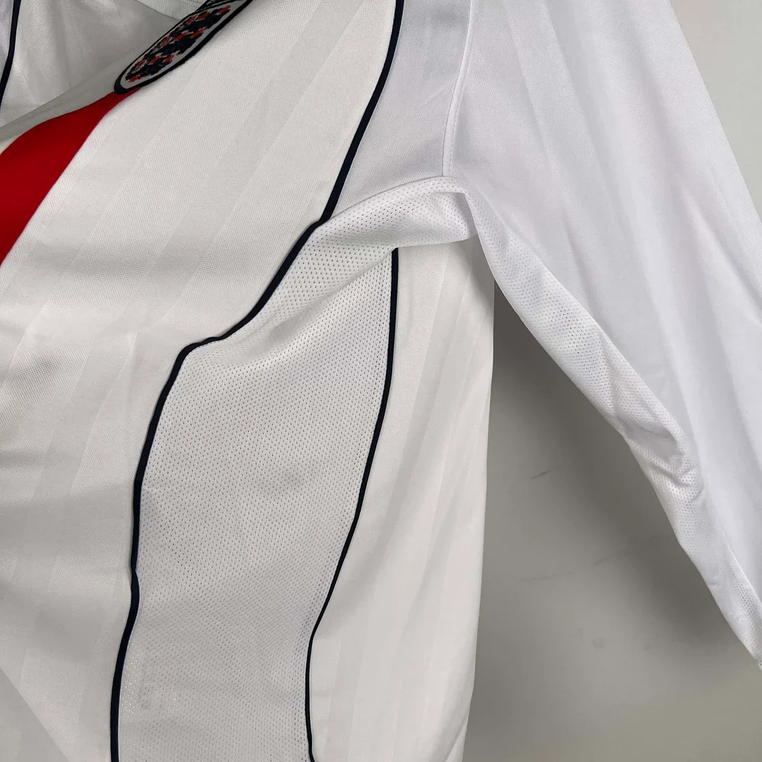 2002 Retro England Home Jersey Long Sleeve