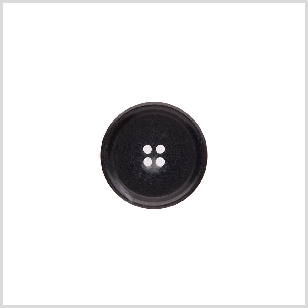 Italian Matte Black Rimmed 4-Hole Button - 32L/20mm - Joann Fabrics