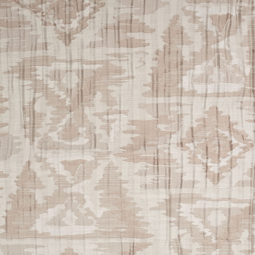 Indian Ivory/Beige Ikat-Like Geometric Poly/Cotton Brocade - Joann Fabrics