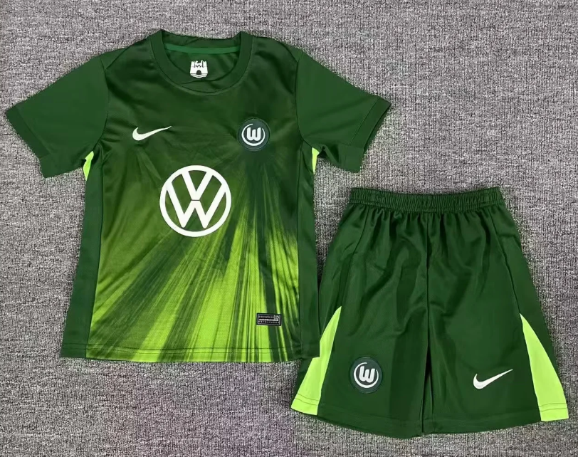 2025/2026 VfL Wolfsburg Home Football Jersey 1:1 Quality Thai Kids Size