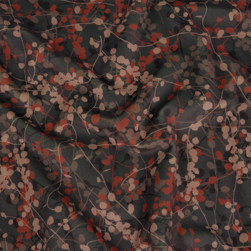 Printed Polyester Velvet - Mole Berry Vines - British Imported - Joann Fabrics