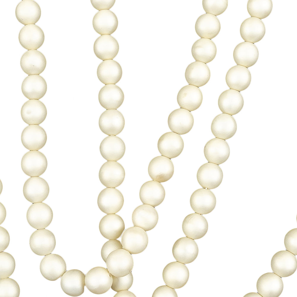 Vintage 8mm Matte Pearl Beaded Strands 3pc - 58