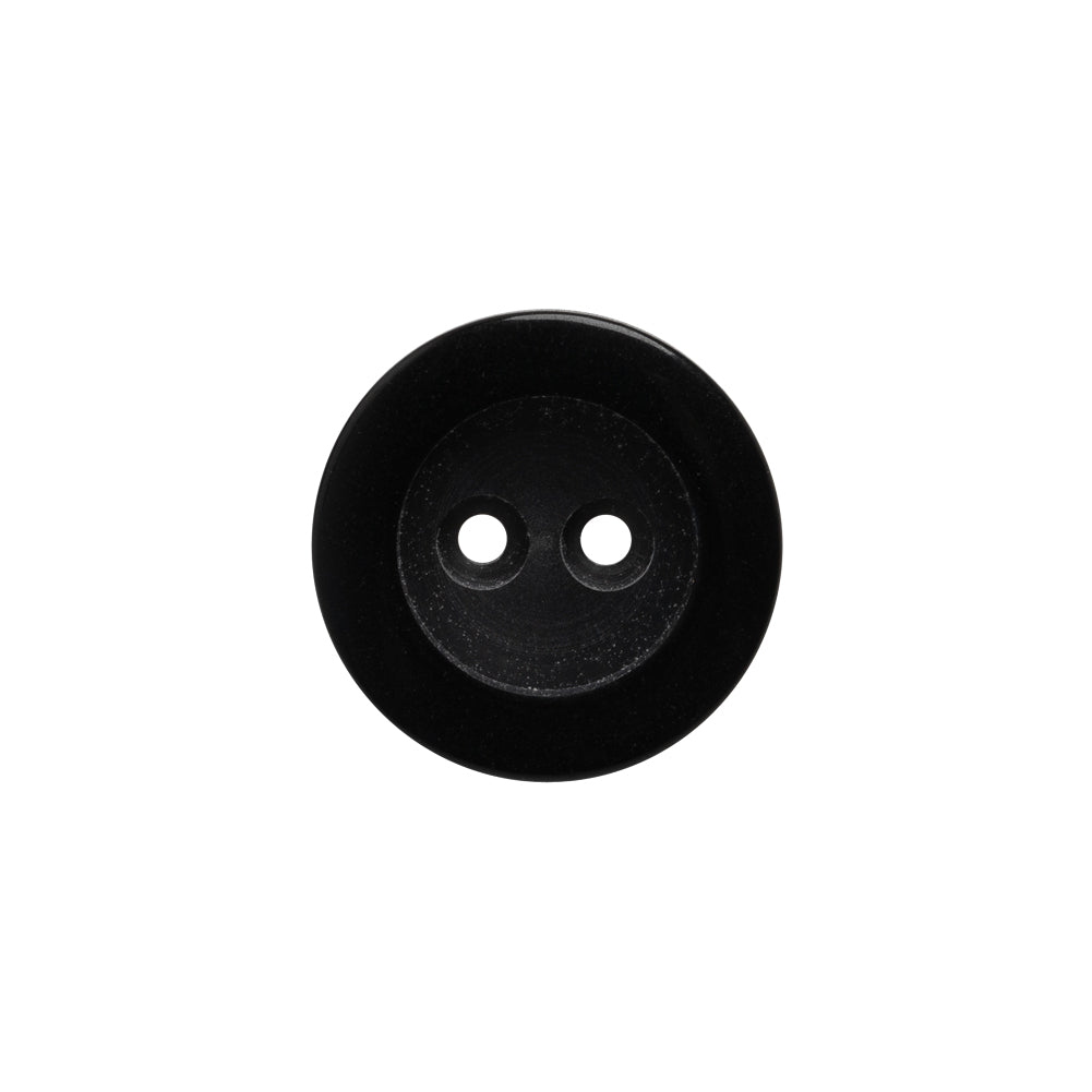 Plastic 2-Hole Button - 28L/18mm - Black Matte Center - Joann Fabrics