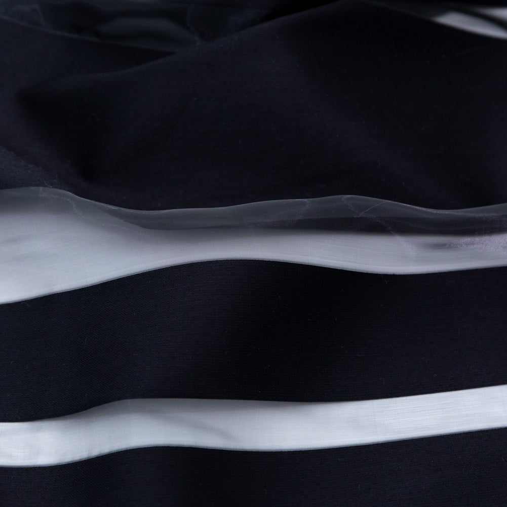 Italian Black Cotton Awning Striped Polyester Organza - Joann Fabrics
