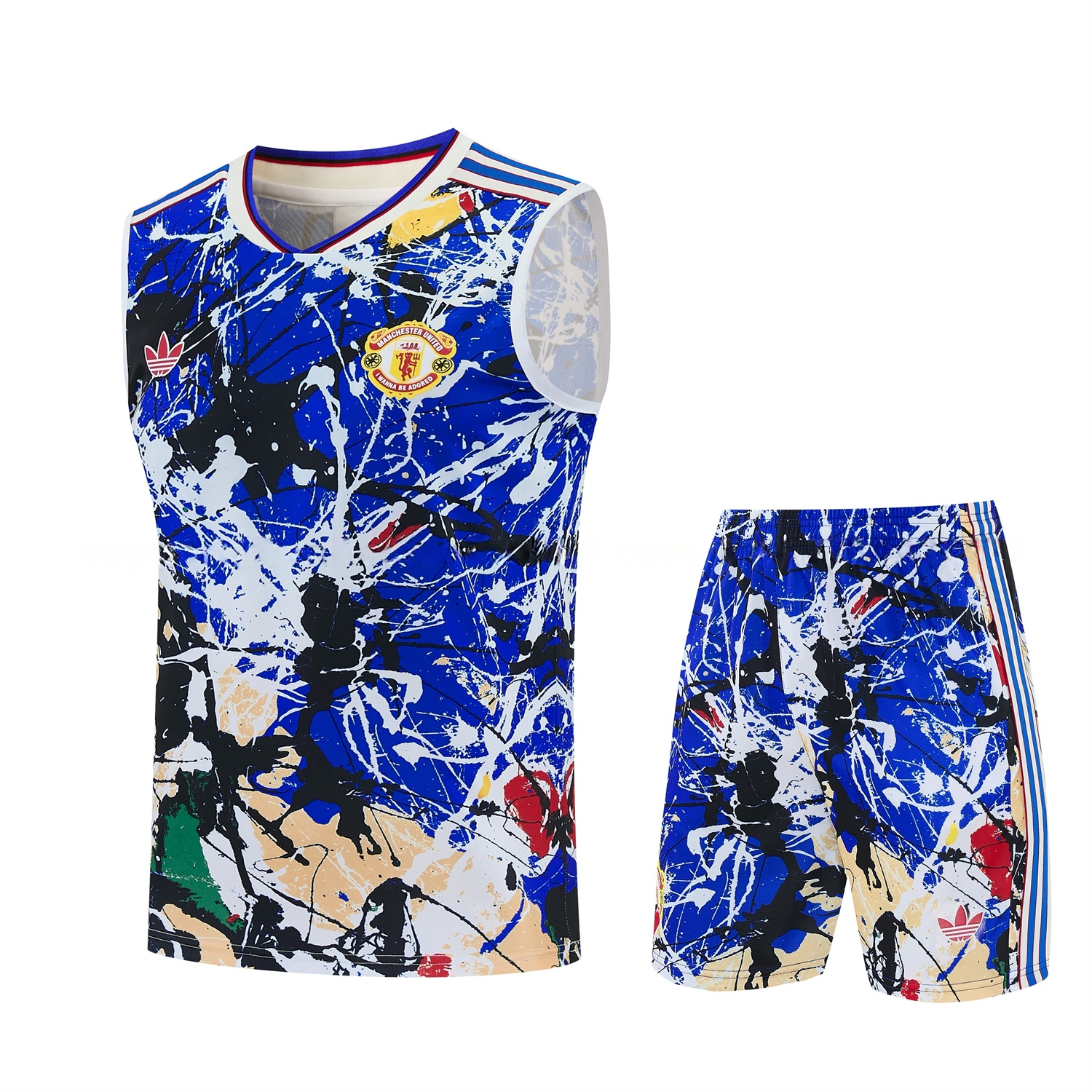 Manchester United 26-27 Retro Style Vest Training Set - Colors Top & Colors Pants - UnitedFutballJersey