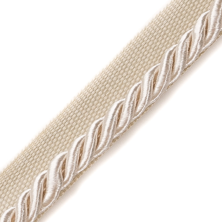 Ivory Cotton Blend Twisted Cord Trim - 0.25