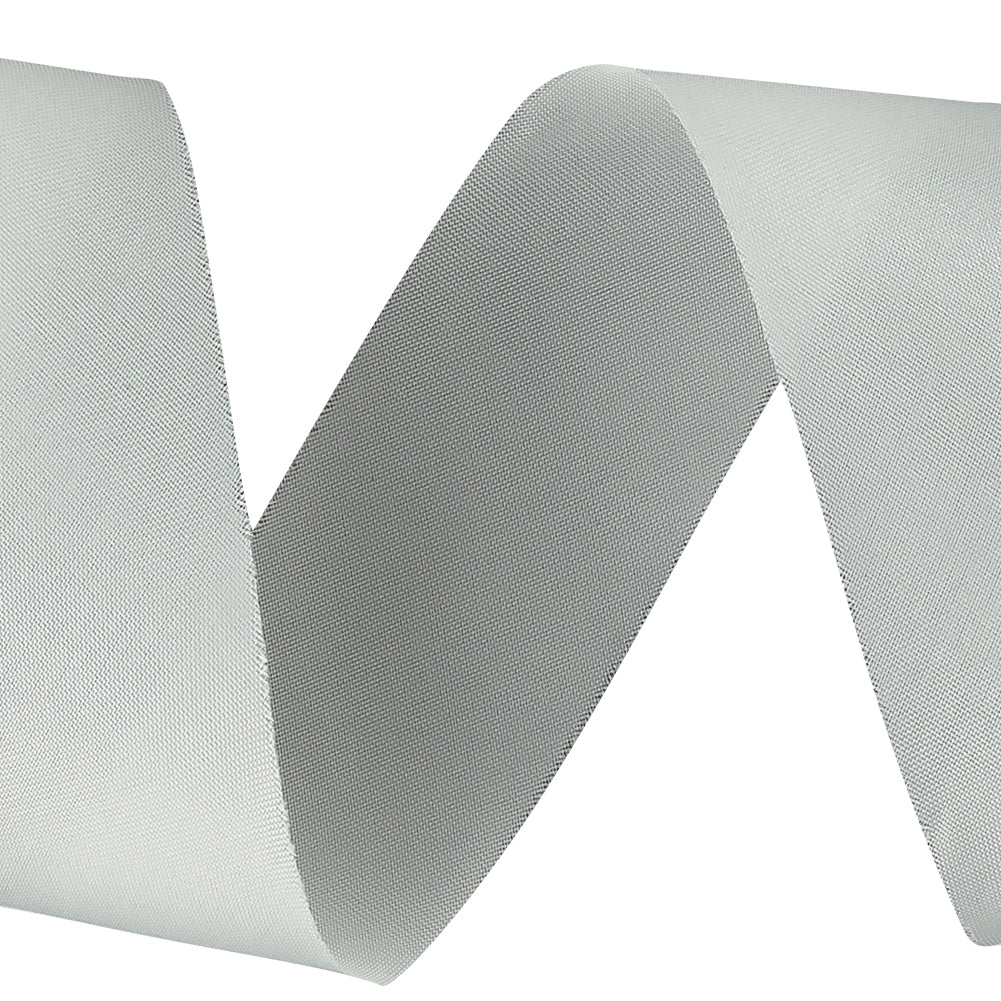 Translucent White Raw Edged Satin Bias Tape - 1.125
