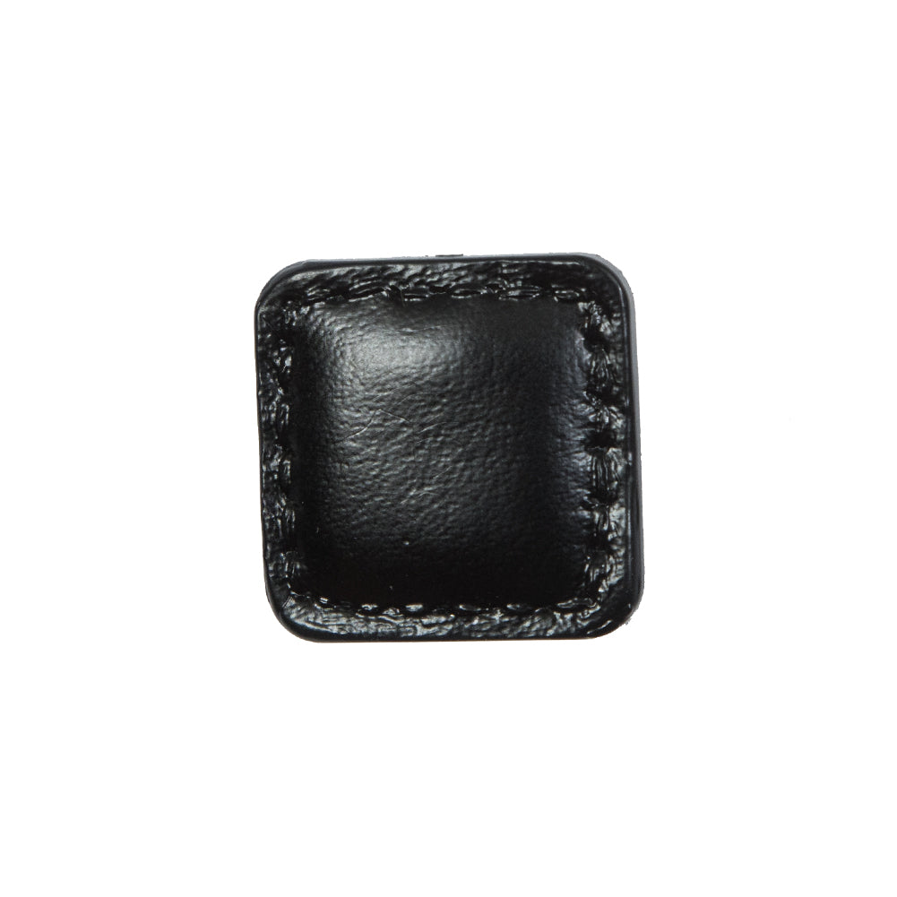 Black Square Topstitched Shank Back Button - 33L/21mm - Joann Fabrics
