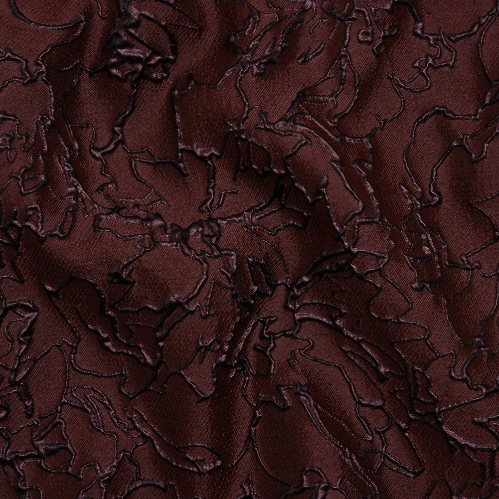 Metallic Luxury Brocade - Burgundy Floral Outlines - Joann Fabrics
