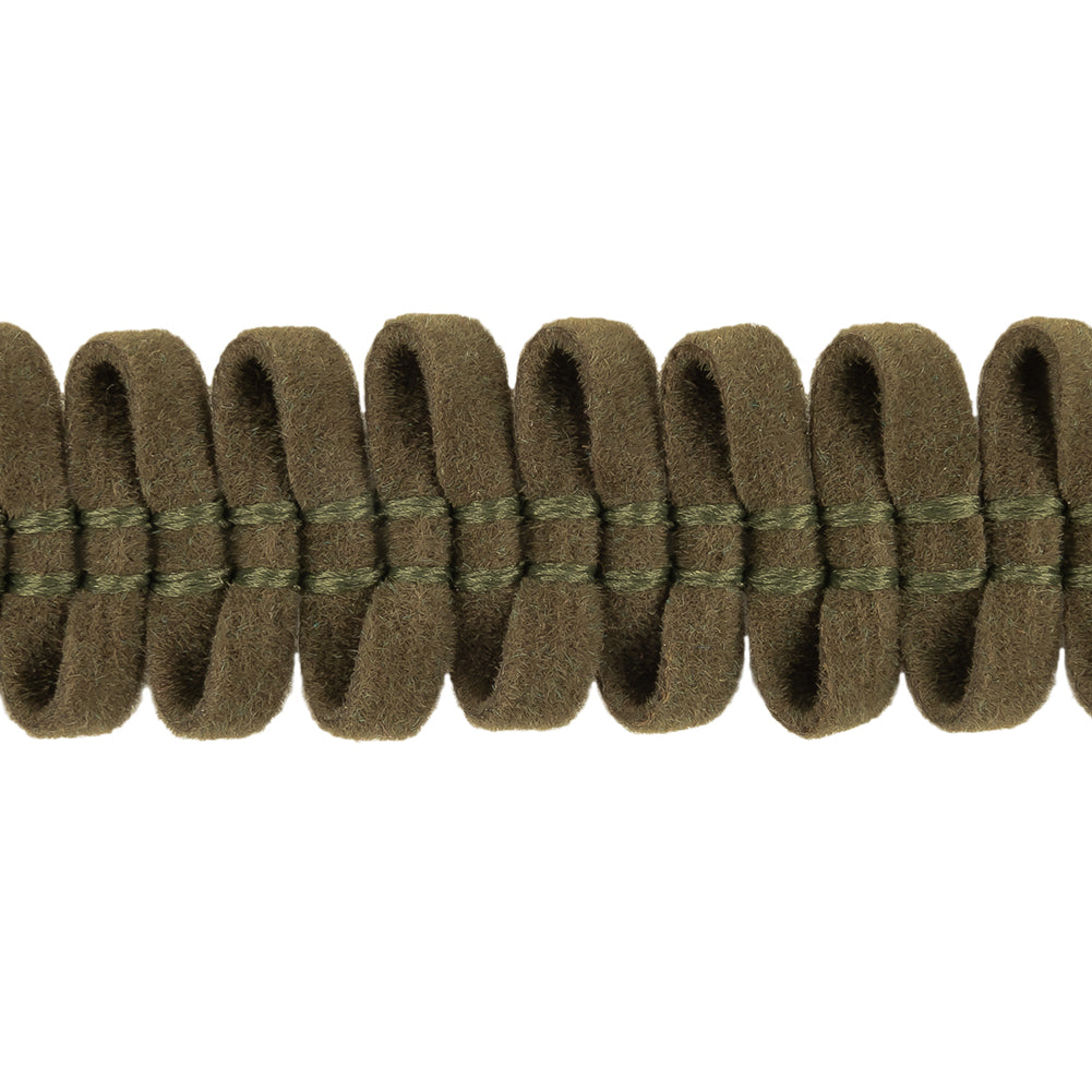 Winter Moss Loopy Faux Suede Trim - 0.5