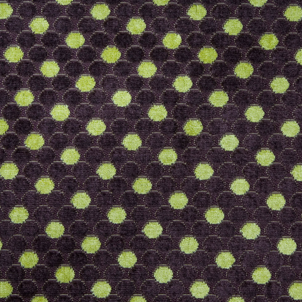 Mulberry/Citron Polka Dots Chenille - Joann Fabrics