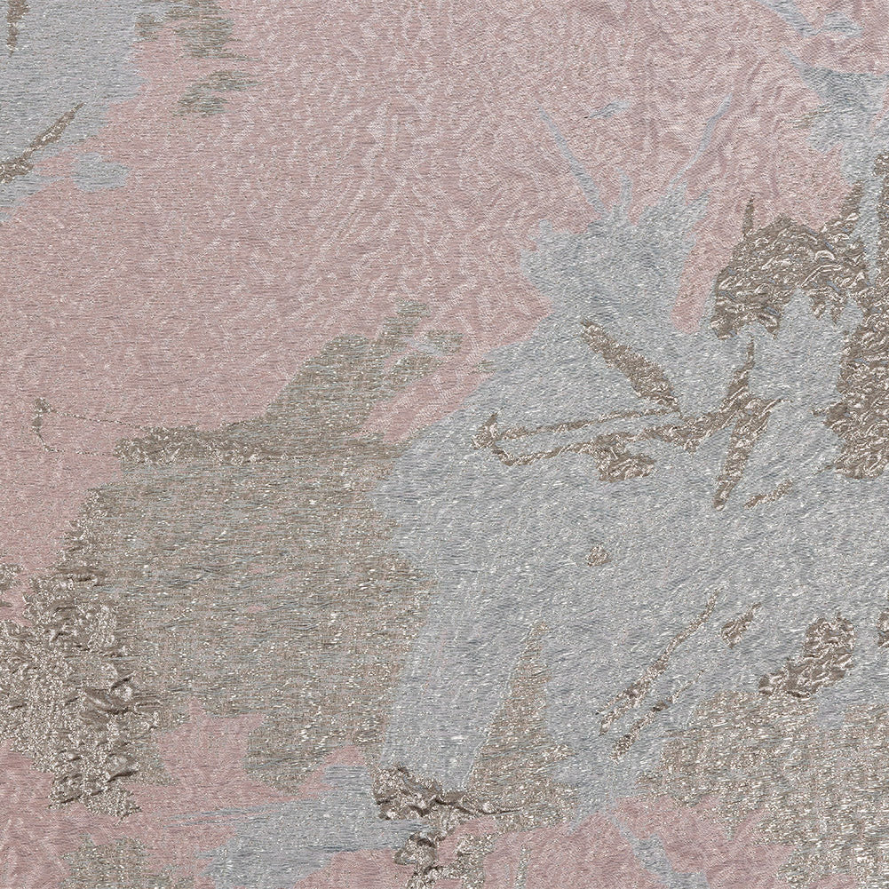 Metallic Silver, Pink and Aqua Abstract Luxury Brocade - Joann Fabrics