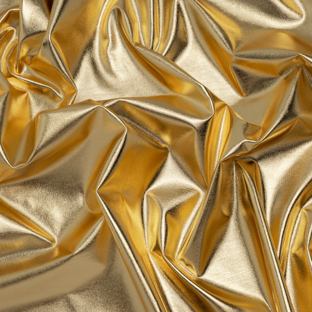 Metallic Foiled Polyester Jersey Knit - Gold - Amalthea Collection - Joann Fabrics