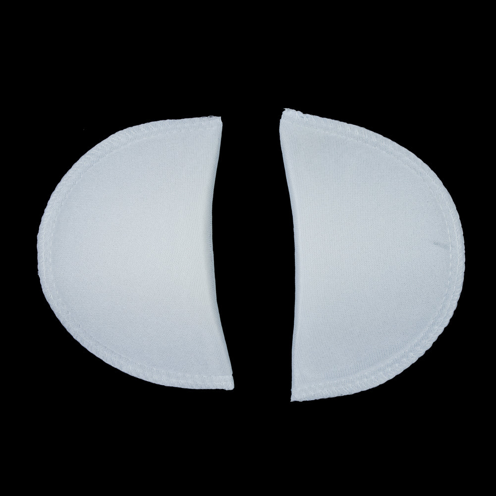 Foam Shoulder Pads Covered with White Polyester - 5.5