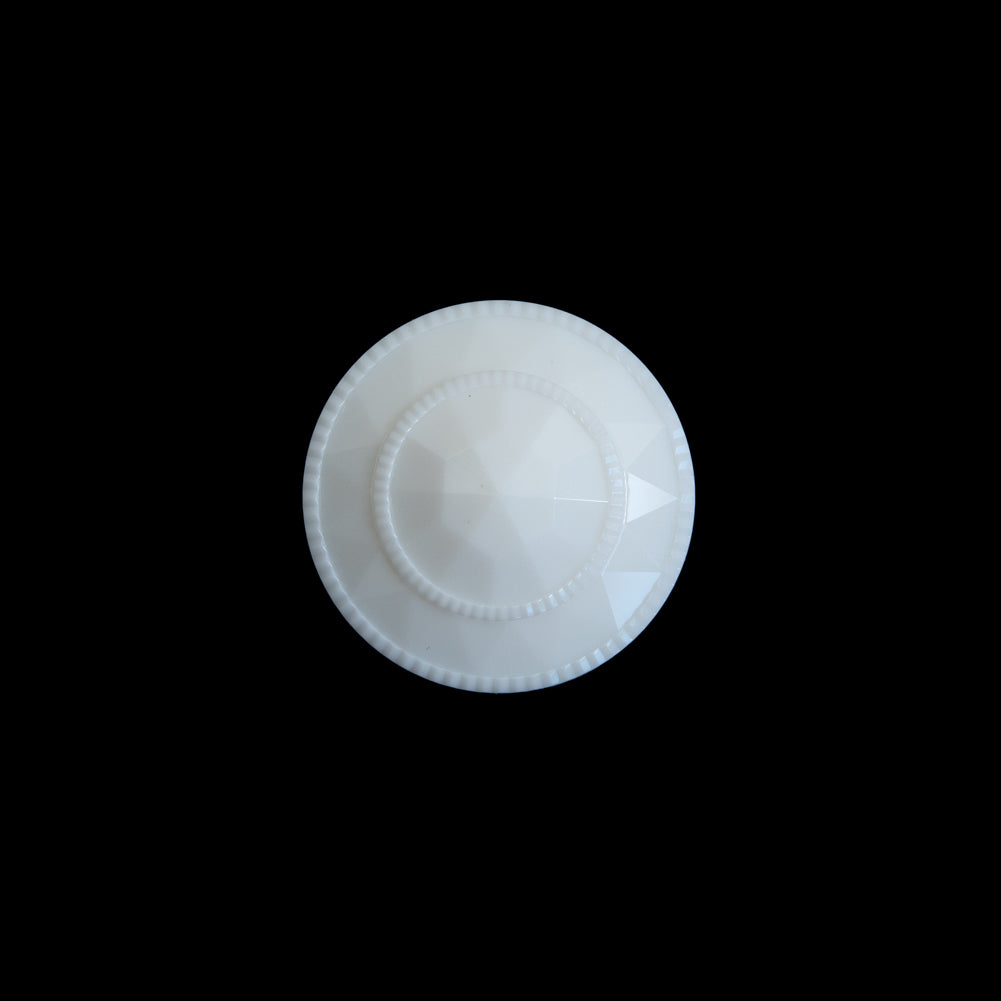 Italian White Beveled Shank Back Button - 24L/15mm - Joann Fabrics