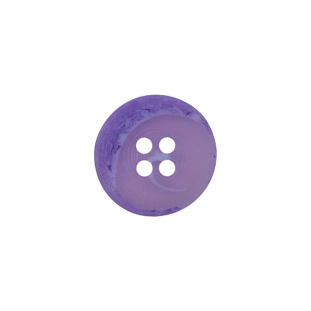 Transparent and Lilac Swirl 4-Hole Low Convex Top Button - 24L/15mm - Joann Fabrics