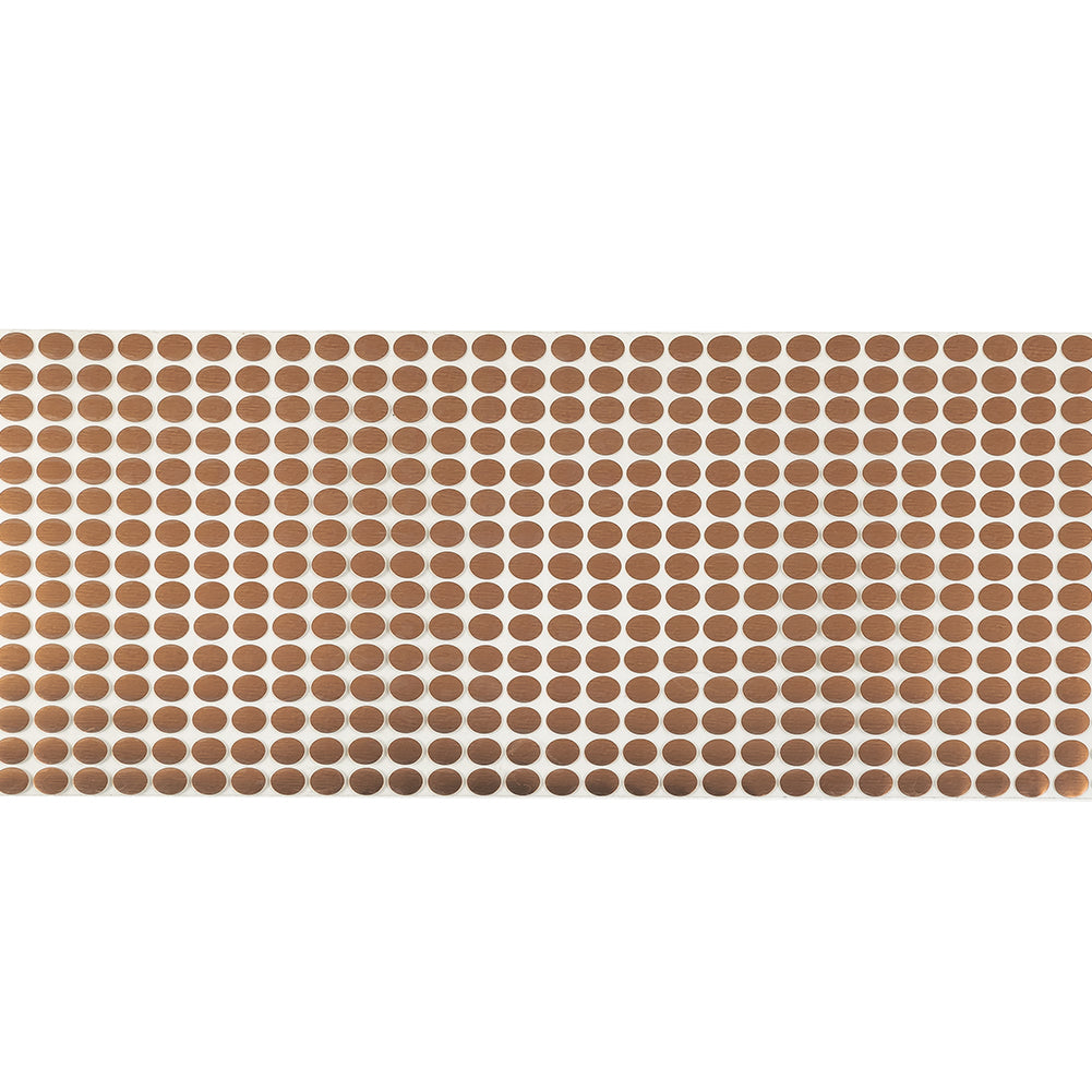 Vintage Metallic Brown Polka Dot Grid Iron-On Film - 4