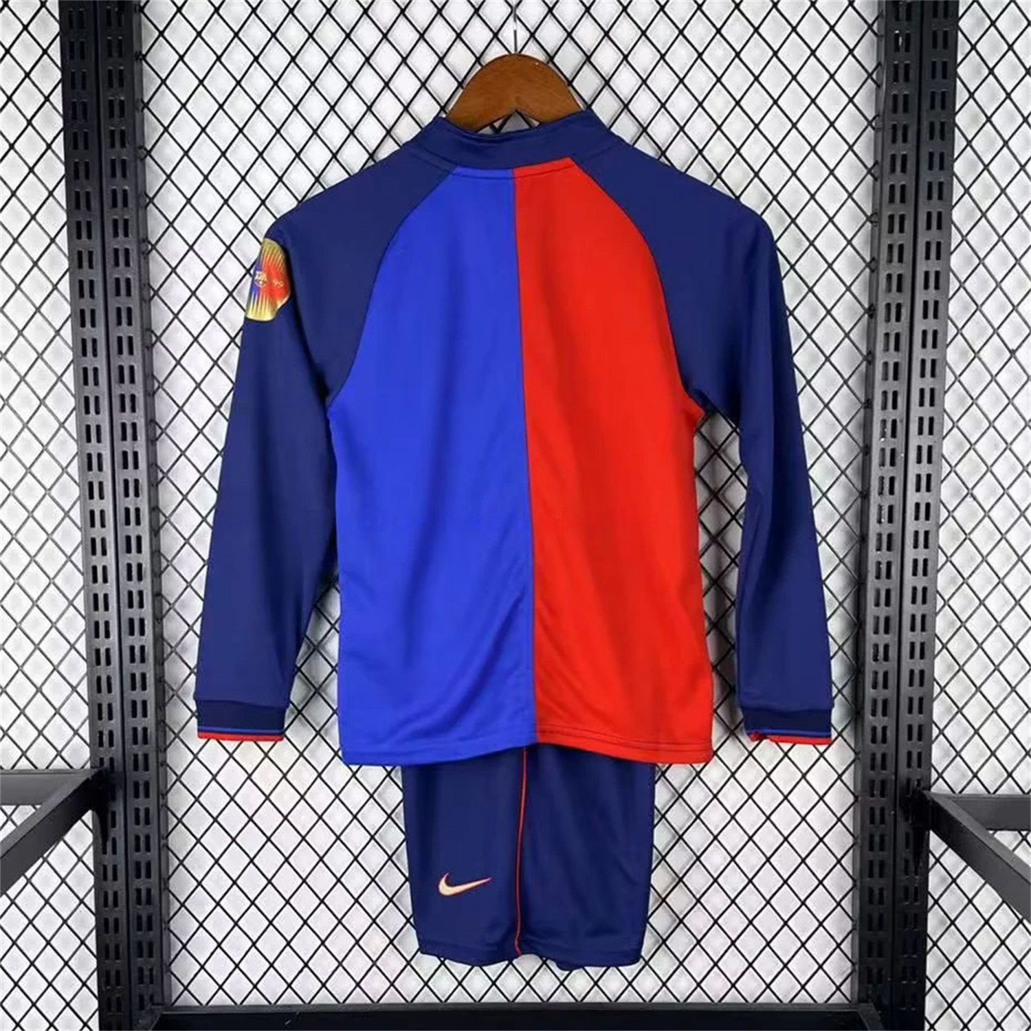Retro Barcelona 99-00 Home 100th anniversary Long Sleeves Kids Kit - UnitedFutballJersey