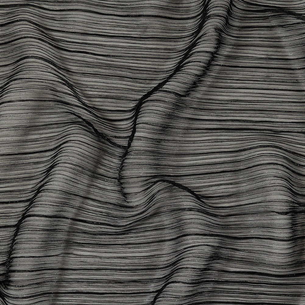 Metallic Stretch Plisse - Black - Natalia Collection - Joann Fabrics