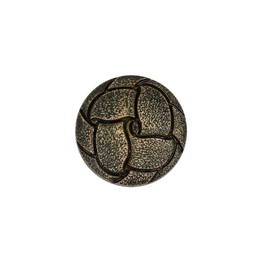 Italian Dusty Olive Knotted Leather-Look Shank Back Plastic Button - 28L/18mm - Joann Fabrics