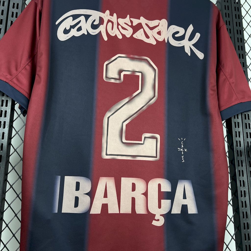 2024/2025 Barcelona x Travis Scott Collab Joint Retro Jersey 1:1 Thai Quality