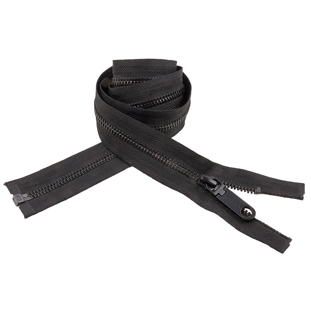 Milly Black T5 Open End Metal Zipper - 36
