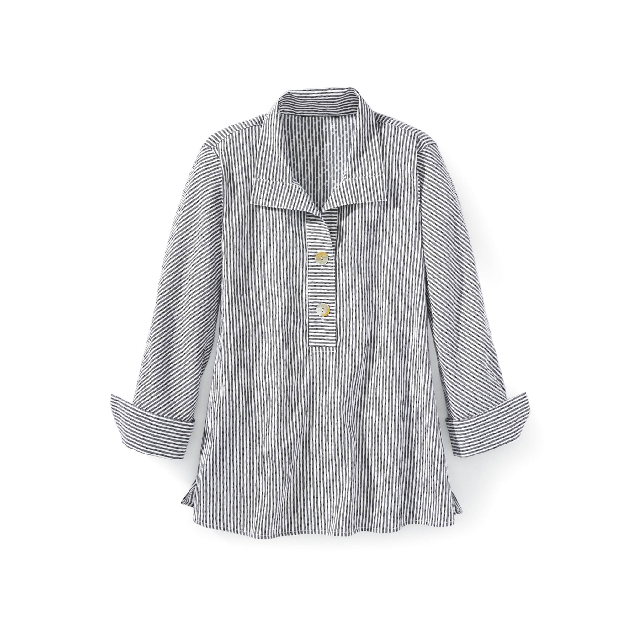 Textured Stripe Popover Tunic - Northstyle Catalog