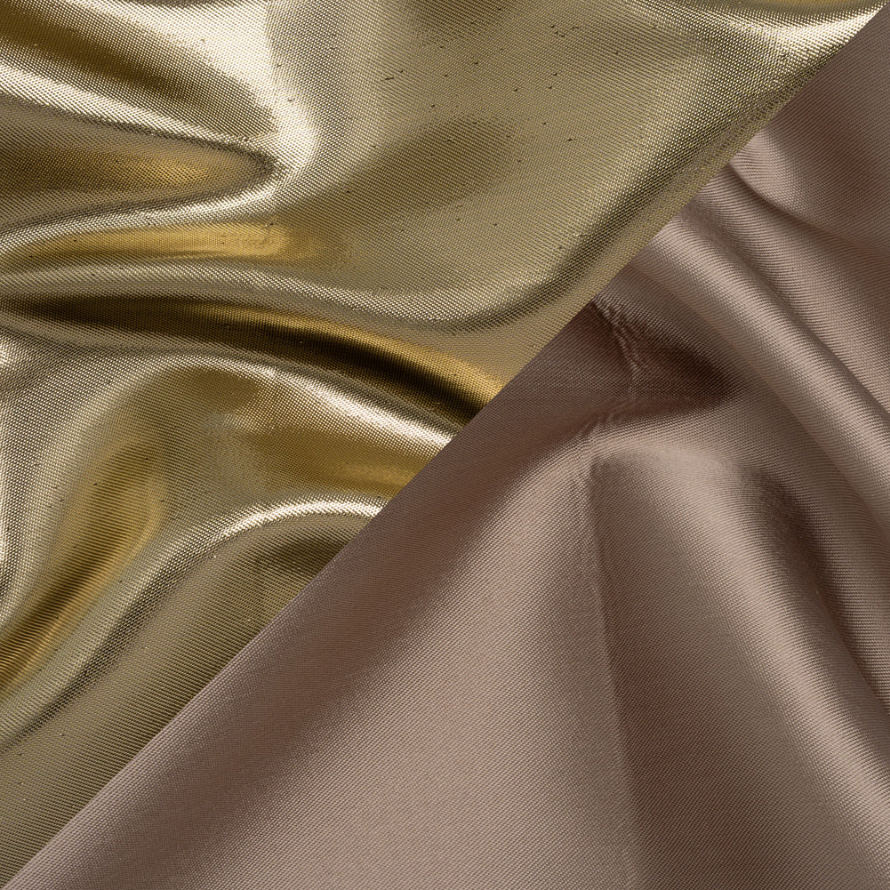 Double Faced Lame Mikado - Taupe and Gold - Sara Collection - Joann Fabrics