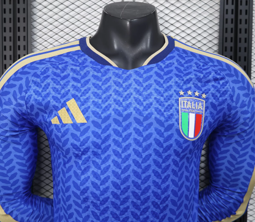 2026 Long Sleeve Player Version Italy Home Football Jersey 1:1 Thai quality